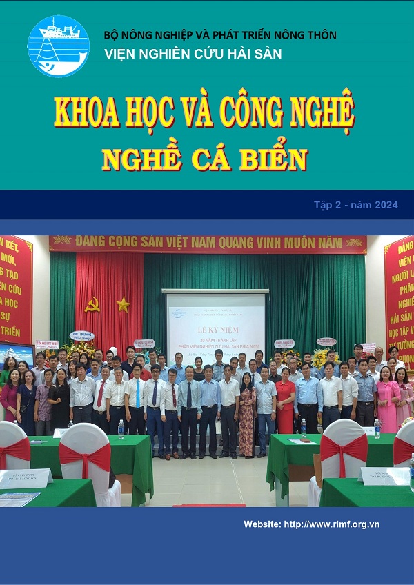 Ấn phẩm Khoa học công nghệ Nghề cá biển tập 2 năm 2024