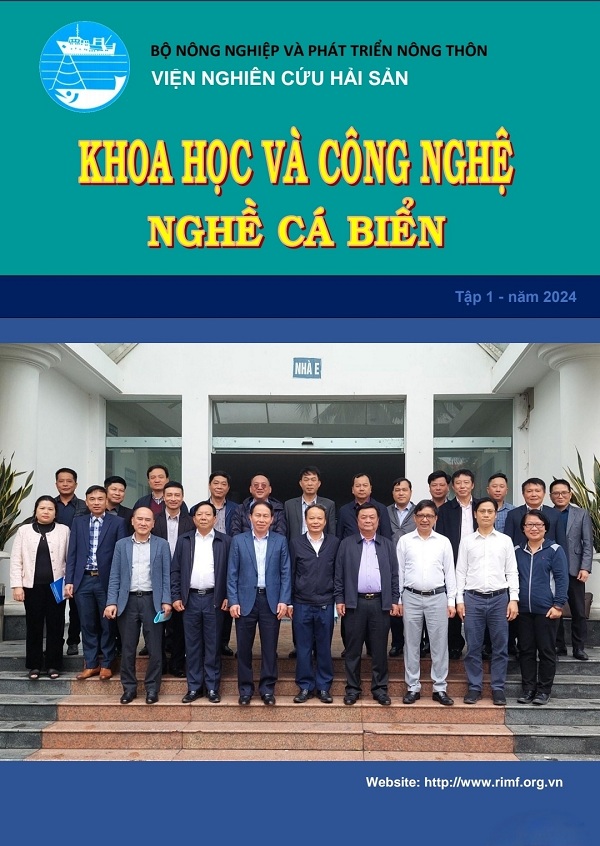 Ấn phẩm Khoa học công nghệ Nghề cá biển tập 1 năm 2024