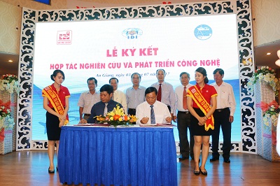 Lễ Ký kết hợp tác nghiên cứu và phát triển công nghệ giữa công ty cổ phần đầu tư và phát triển đa quốc gia (IDI) và Viện nghiên cứu Hải sản