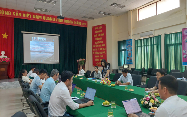 Hội nghị nghiệm thu cấp cơ sở nhiệm vụ “Nghiên cứu xây dựng mô hình nuôi cá măng (Chanos chanos) kết hợp với tôm sú (Penaeus monodon) trong ao đất tại tỉnh Bến Tre”