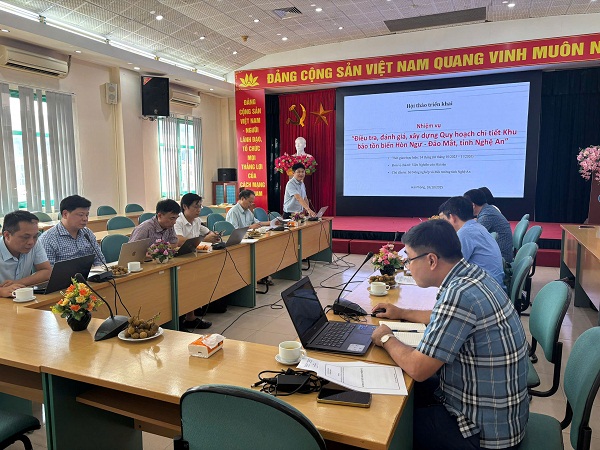 Hội thảo triển khai nhiệm vụ: “Điều tra, đánh giá, xây dựng quy hoạch chi tiết Khu bảo tồn biển Hòn Ngư - Đảo Mắt, tỉnh Nghệ An”
