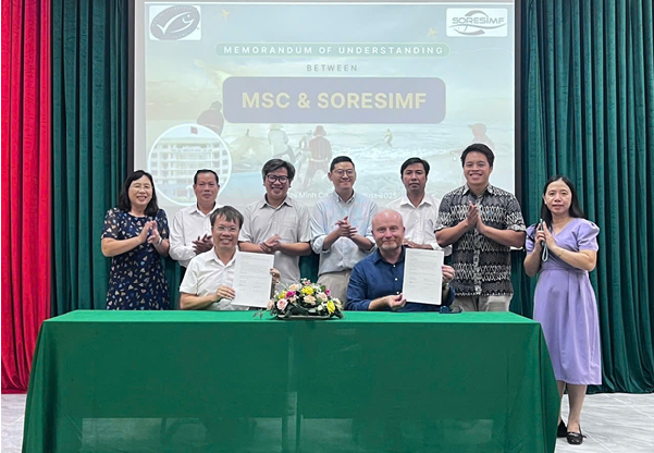 Lễ ký kết Biên bản Ghi nhớ hợp tác (MoU)  giữa Phân Viện Nghiên cứu Hải sản phía Nam (SORESIMF)  và Hội đồng Quản lý Biển (MSC)