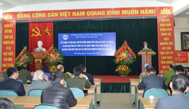 Diễn văn chào mừng 57 năm ngày truyền thống ngành thủy sản (01/4/1959 - 01/4/2016)
