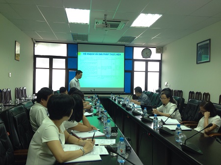 Hội thảo triển khai đề tài "Nghiên cứu xây dựng quy trình công nghệ sản xuất sản phẩm thức ăn bổ sung giàu axit béo từ vi tảo biển Chaetoceros calcitrans và Nannochloropsis oculata nhằm phục vụ sản xuất giống thủy sản"